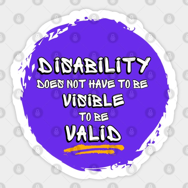 Invisible Disability Sticker by Kary Pearson